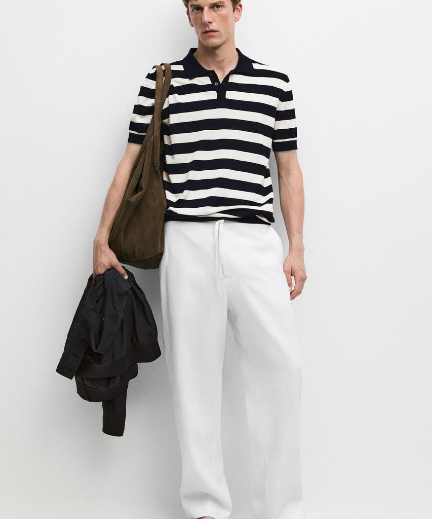 Masimodutti 100% Linen Jogger Fit Pants