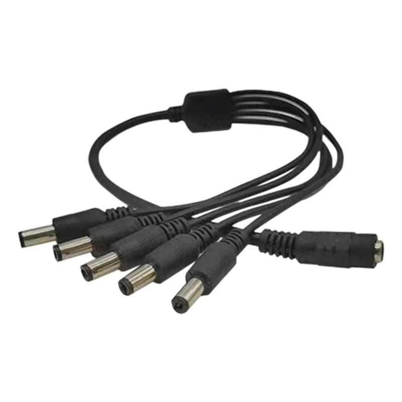 1 Female To 3/4/5/6/7/8 Male Plug Barrels Connector Power Adapter Connector Cord for LED Strips Light CCTV Camera