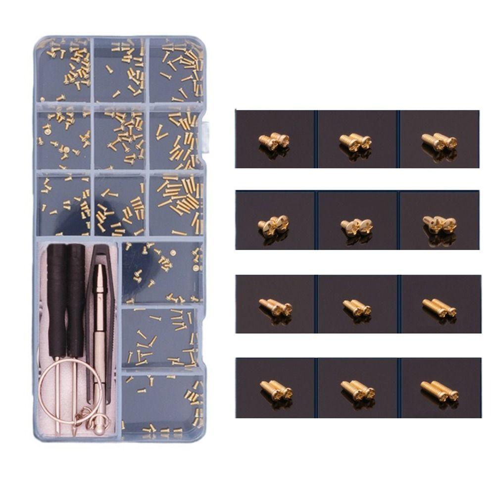 Kit With Tweezers Watch Tiny Screws Sun Glasses Nuts Eyeglass Nose Pads Sunglass Repair Tool Glasses Screws Sets Glasses Screws
