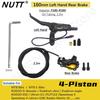 NUTT 4 Piston Y-5 Electric E-Bike Scooter Disc Brake Hydraulic Bicycle 140 160 180 Rotor For A5-D KUGOO Dualtron Kaabo Mantis
