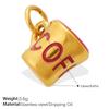Fashion Three-Dimensional Coffee Cup, Cocktail Cup, Various Styles Diy Pendant Does Not Fade Creative Jewelry Accessories