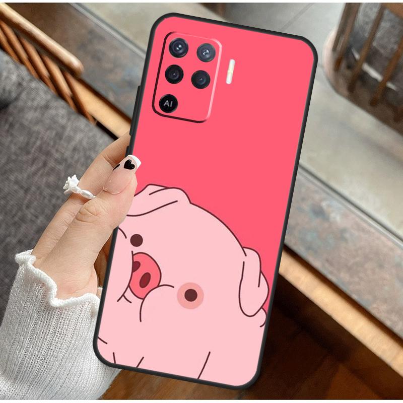 Adorable Cute Pigs Piglets Phone Case For Oppo A16 A76 A78 A96 A58 A18 A38 A98 A17 A77 A80 A40 A60 A74 A94 A54 A15 A57S