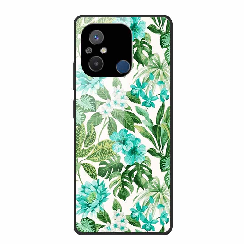 Gehärtetes Glas Case für Redmi 12C Rückabdeckung Hartschalen Case für Xiaomi Redmi 12C 4G Handyhülle Redmi12C Fundas 22120RN86G Cooler Stoßfänger