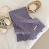 Atmospheric solid color with twist knitted wool scarf women's autumn and winter warm versatile wool scarf tide