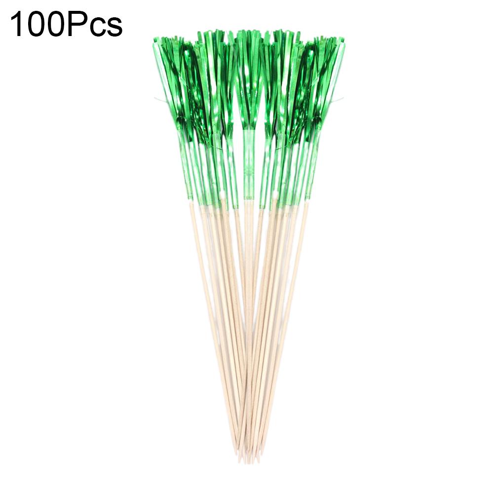 100Pcs/Set Disposable Fruit Dessert Sticks Food Grade Forks Buffet Salad Dessert Cocktail Sticks Birthday Party Wedding Decor