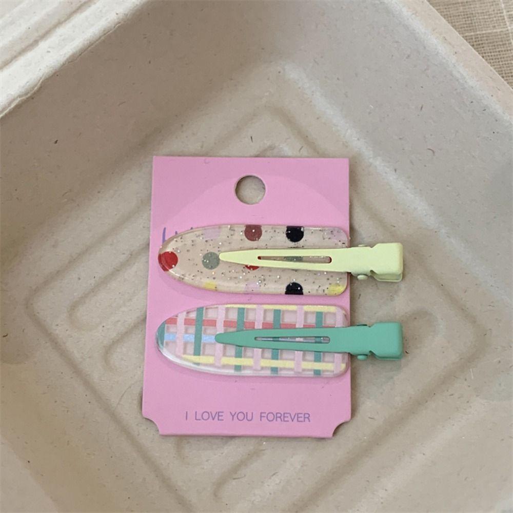Geometry Fruit Hairpin Duckbill Clip Makeup Hair Clip Simple Traceless Hairpin  Daily