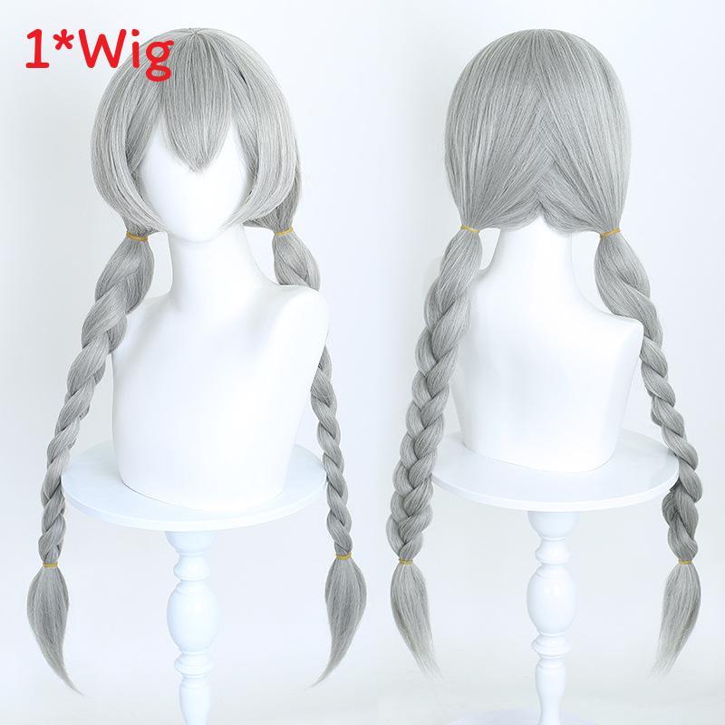 Zootopia Judy Hopps Cosplay Wig With Silver Twisted Buns For Women