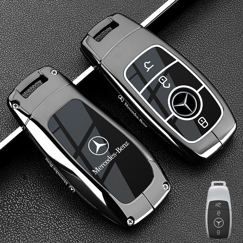 Alloy Car Key Case For Mercedes Benz E C S GLC Class E200 E400 E63 W213 S550 S560 C260 A200 Cover Shell Fob Car Accessories