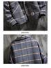 Men's Korean Plaid Woolen Coat - Autumn/Winter Casual British Lapel Windbreaker