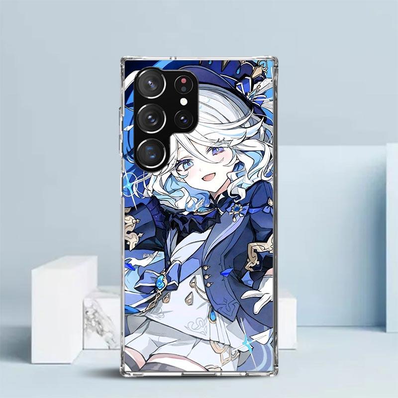 Cute Furina Genshin Impact Soft Cover for Samsung Galaxy S25 Edge S26 S24 S23 Ultra Phone Case S22 S21 Plus S20 FE Print Pattern
