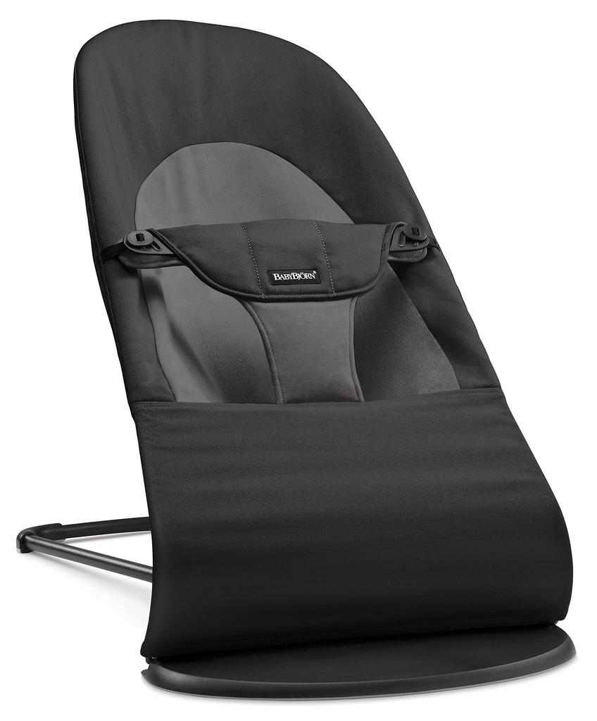 Baby Bjorn Bouncer Balance Soft Approximately 1 Month Old Foldable Genuine Product Guarantee Cotton, ~ Black, Lightweight, Quiet, [Japanese Included]