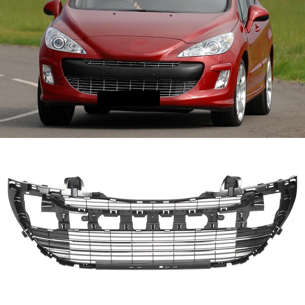 Front Bumper Centre Grille Mesh Protector Grill 7414VJ Fit for Peugeot 308 2008?2011