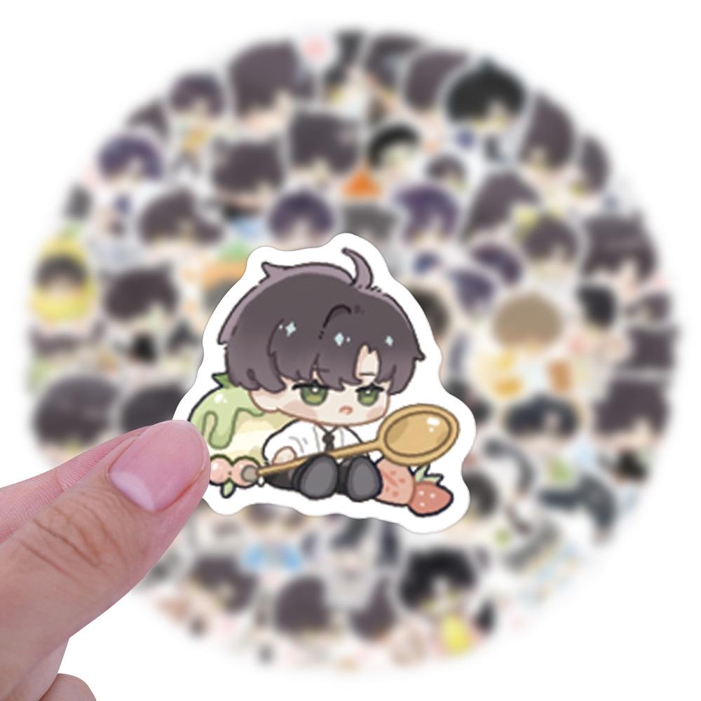 100 New Lishen QQ People Graffiti Stickers Decorate Refrigerator Water Bottle Skateboard Waterproof DIY Stickers