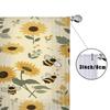 1PC Sheer Curtain Sunflower Bee Cartoon Yellow Print, Rod Pocket Window Curtain for Living Room Bedroom Kids Decor