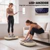 Vibration Plate, 20 Speed Levels, 3 Programs, LED, Remote, 46 x 33 x 13.5 cm, Beige
