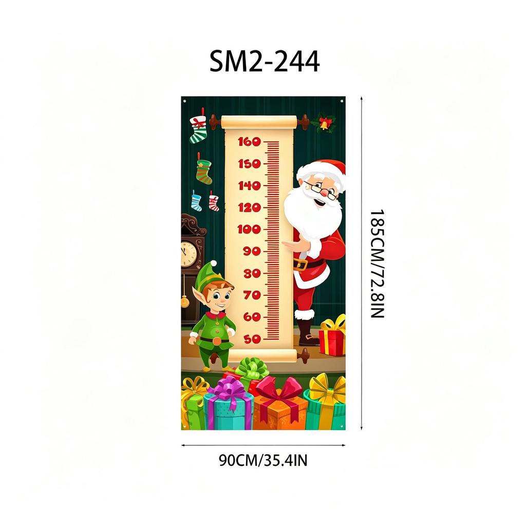 Santa Claus Christmas Hanging Cloth Background Decoration