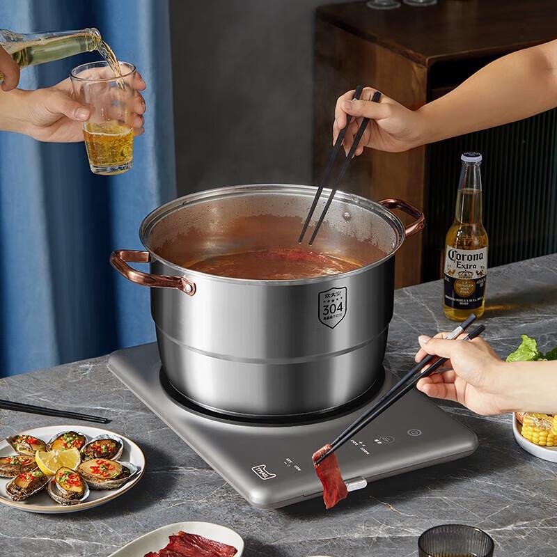 COOKER KING Roségold 304 Edelstahl 3-Lagen Dampfgarer (26cm)