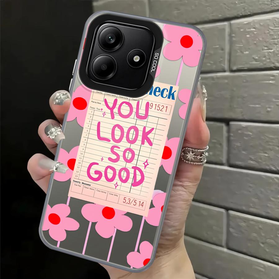 Back Phone Cover Case for Xiaomi Poco F4 X5 X3 NFC F3 GT C51 C50 X3 Pro Creative Text You Look So Good