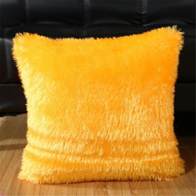 Cushion Cover Plush Velvet Fur Fluffy Sofa Soft Cushion Cover Throw Pillow Case Nordic Home Decoration Pillow Cover 40*40cm