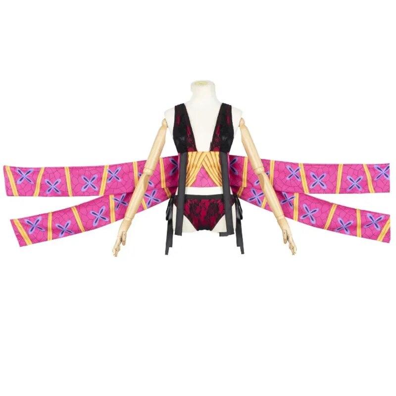 Anime Demon Slayer Kimetsu No Yaiba Daki Cosplay Costume Headwear Sexy Uniform Girls Women Halloween Carnival Clothes