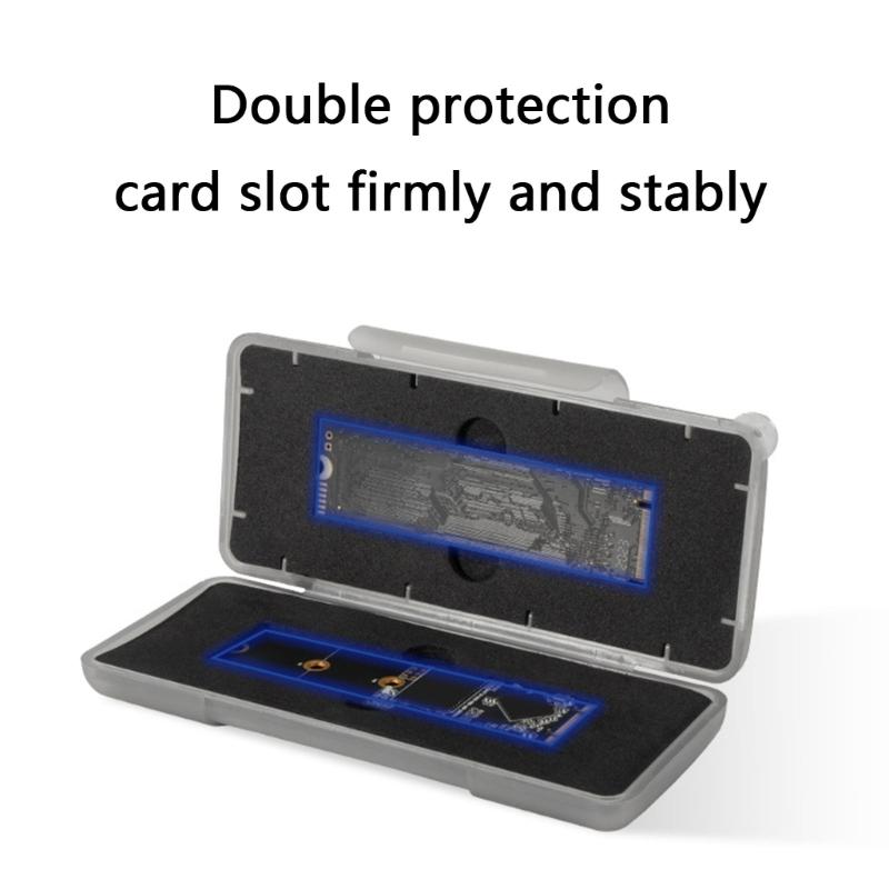 Reliable M.2 Storage Container Box Dustproof and Shockproof 2 Slots Hard Drive Protective Case for Digital Device Users