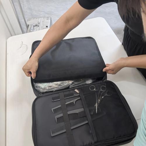 Waterproof Professional Makeup Artist Organizer Bag with Large Capacity for Cosmetic Storage Styling Tools Curling Iron