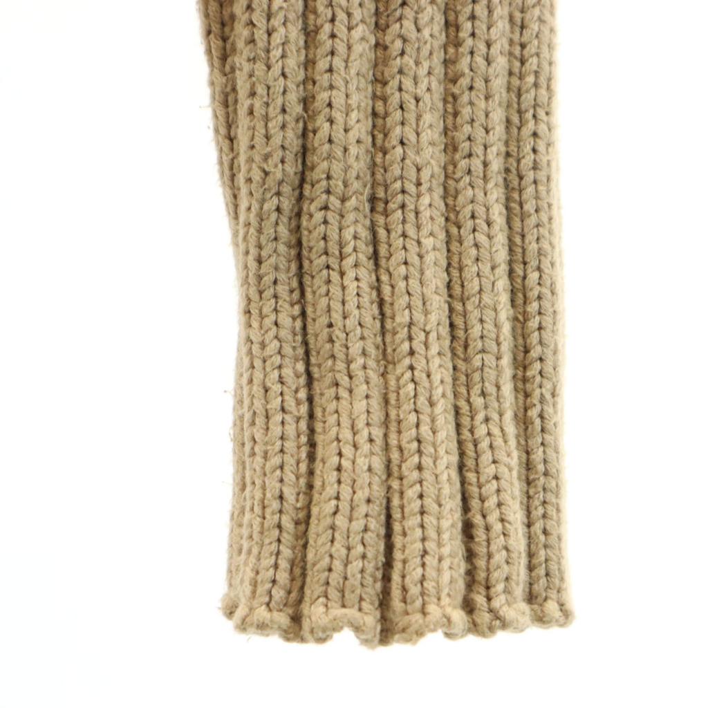 CRUCIANI made in Italy Long sleeve Half zip knit beige sweater Women Used