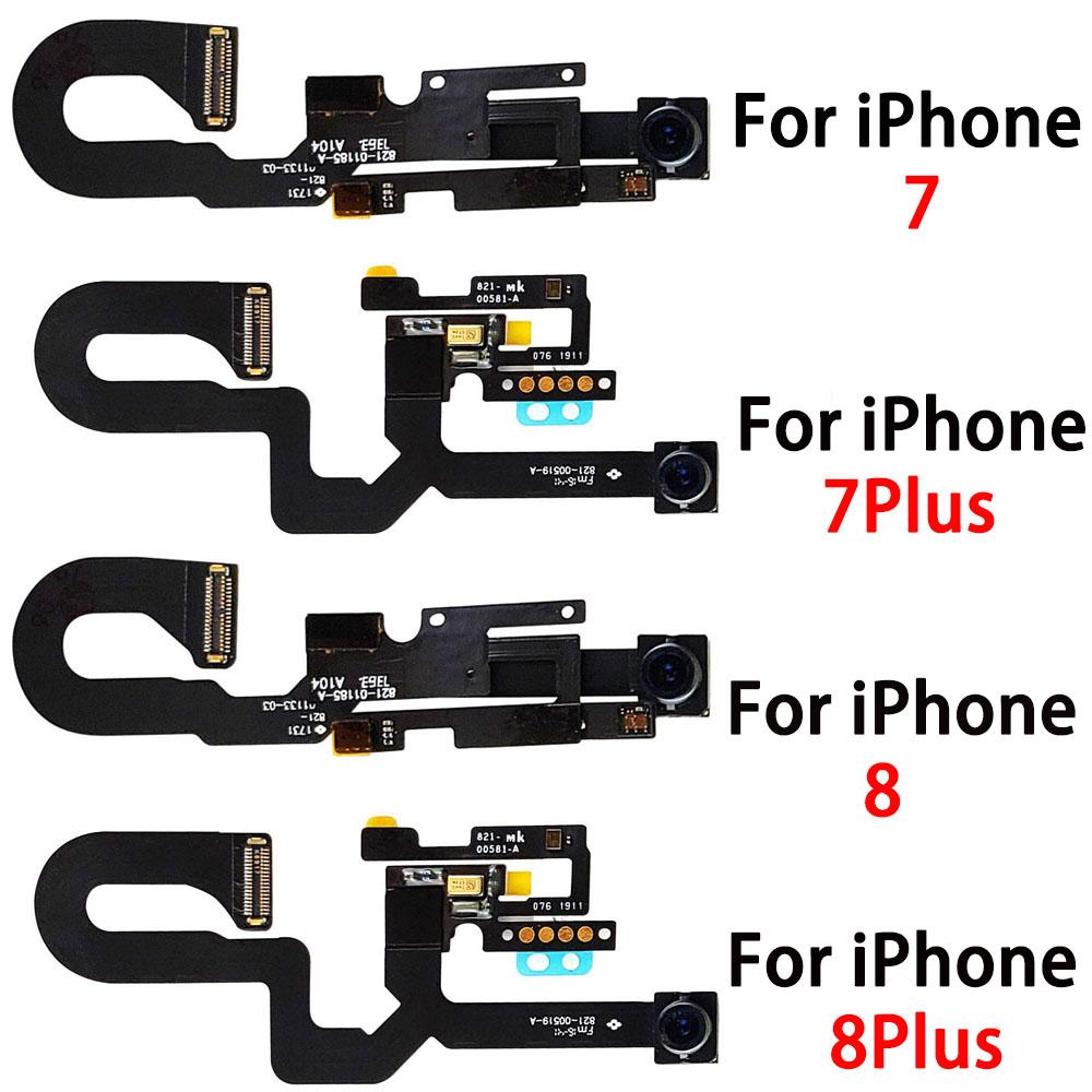 Sostituzione Fotocamera Frontale Per iPhone 7 8 Plus Fotocamera Facciale Cavo Flessibile Con Sensore di Luce MIC