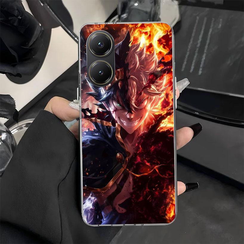 Black C-Clovers Anime Phone Case for Xiaomi Poco X7 X6 X5 X3 Pro F7 Ultra F6 F5 F4 Gt X4 Nfc M6 M5S M4 M3 M5 Soft Silicone Cover
