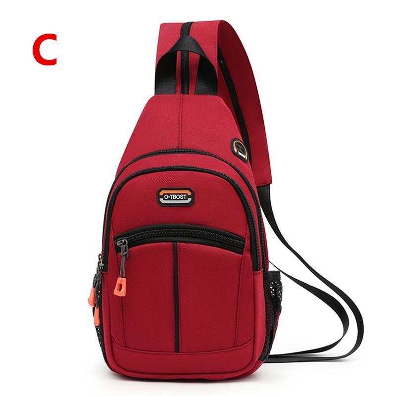 New Trend Geantă de umăr de mare capacitate, un singur umăr, umăr încrucișat, umăr dublu, multifuncțională, din pânză Oxford, în aer liber, pentru piept pentru studenți