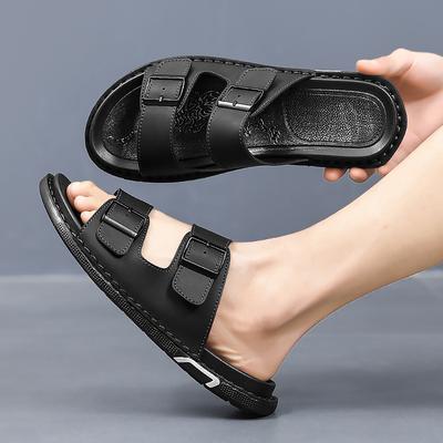 2025 neue Sommer-Plateausandalen, trendige Herren-Slipper, vielseitige Freizeitslipper, Strandschuhe, trendig