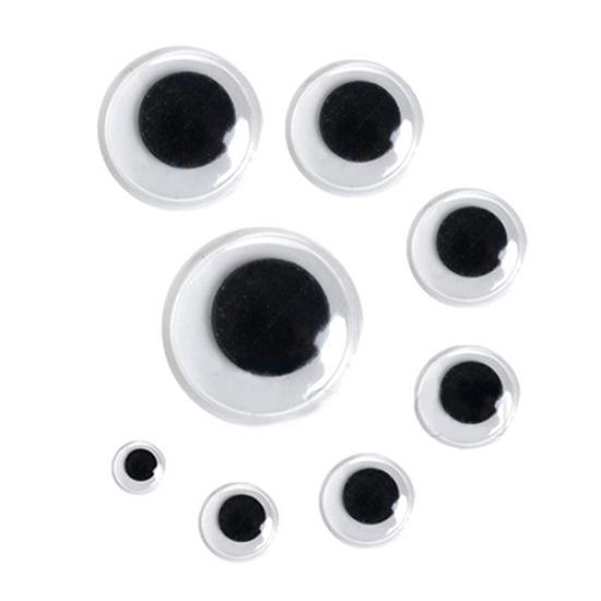 500Mixed Size Self-adhesive Round Wiggle Googly Eyes for Doll