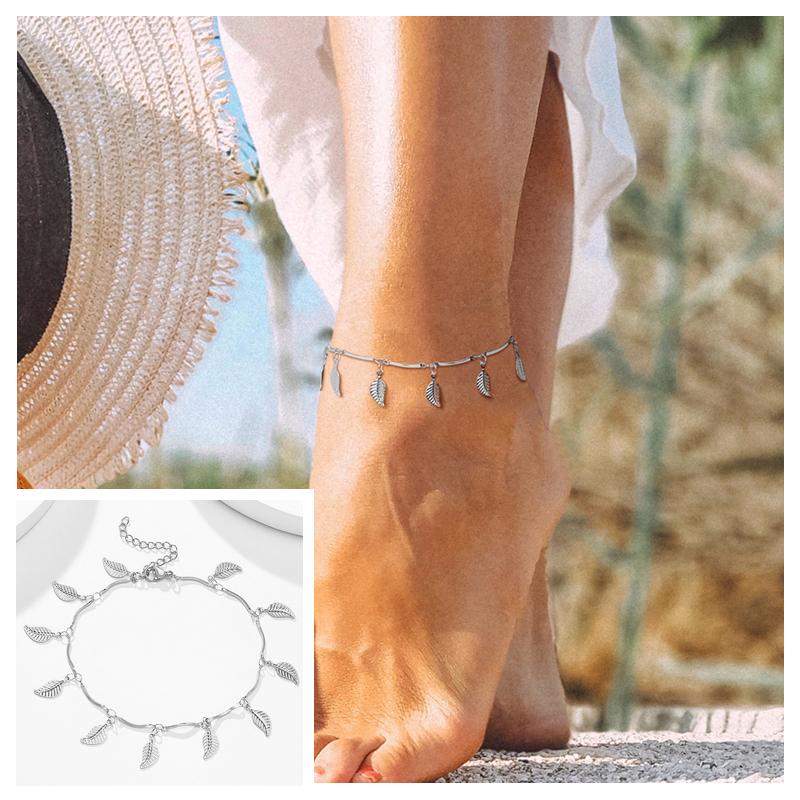 Snake Chain Anklet for Women Girls Adjustable Summer Beach Chain Anklet Bracelet Mother's Day Gifts Stainless Steel Not Allergic