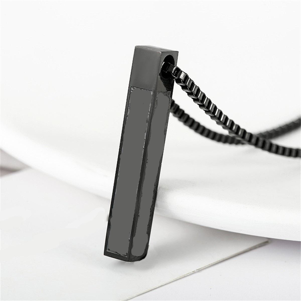 Long Pillar, Simple Design, High-end and Versatile Titanium Steel Necklace 60CM