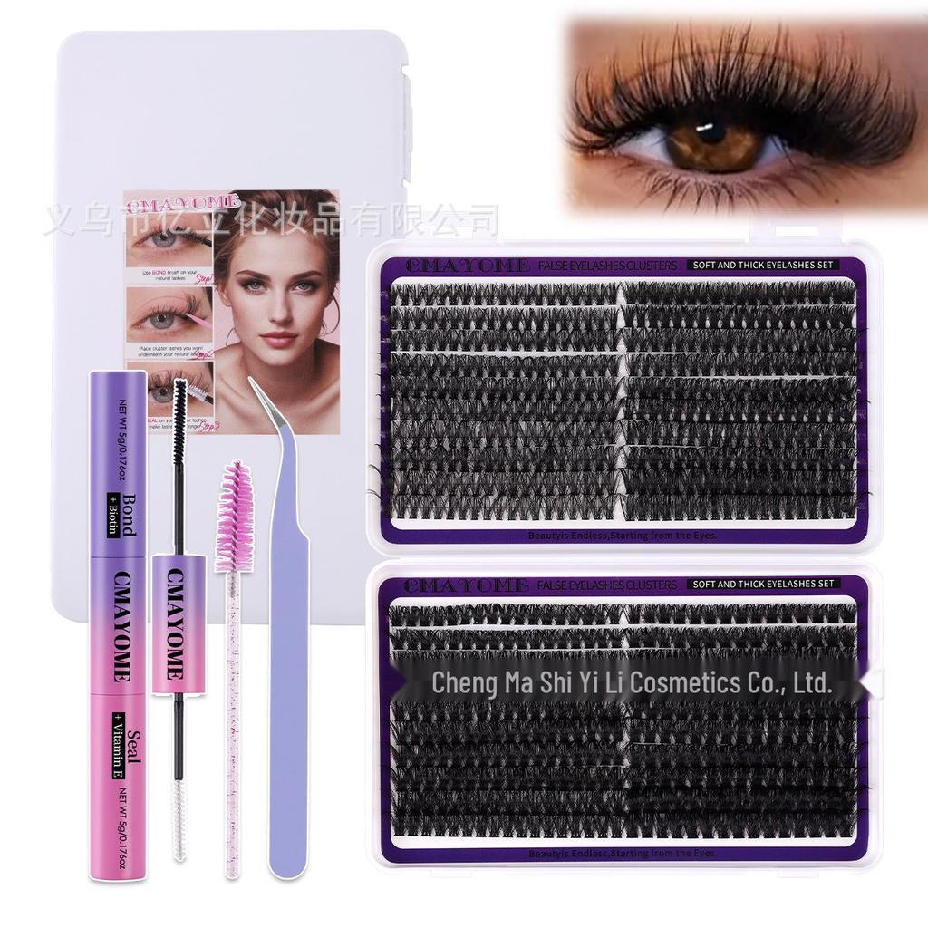 Natural 760 Cluster False Eyelashes - Curved Segmented & Self-Adhesive Individual Lashes