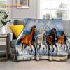 Horse Pentium Gallant Steed 3D Animal Blanket,Soft Throw Blanket for Home Bedroom Bed Sofa Picnic Travel Office Cover Child Gift