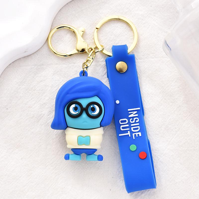 Inside Out Cartoon Anime Keychain Pendants: Cute Charms for Bags & Cars
