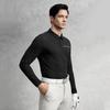 FILA Golf Series Fashion Casual Sports Versatile Elastic Comfortable Warm Knitted Long Sleeve Polo Shirt Men tops A11M545220FBK