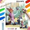 Zootopia Nick Judy Paint By Number Kit Number Drawing Canvas DIY Picture Home Decor Wall Art Craft Painting For Adult Decor