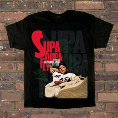 Seltenes Missy Elliott Rapper Supa Dupa Fly Schwarz Unisex 100% Baumwolle T-Shirt Herren Damen T-Shirts Oberteil