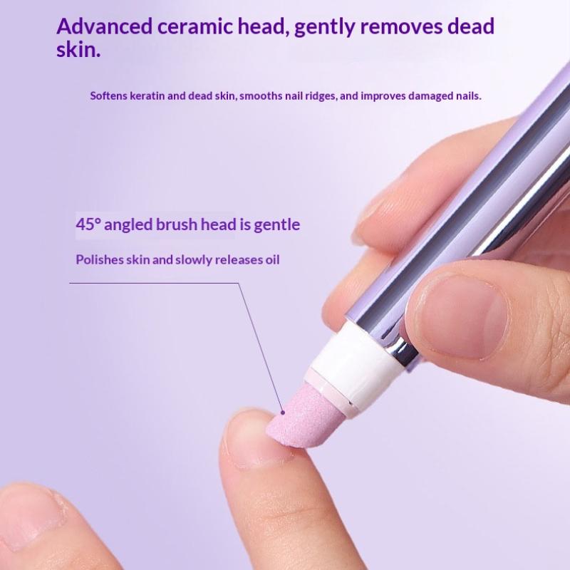 3-In-1 Cuticle Oil Pen Nail Pen Dead Skin Cuticle Remover Pen Nail Oil Pen With Ceramic Tip For Nails Care Chip-Resistant 1pc