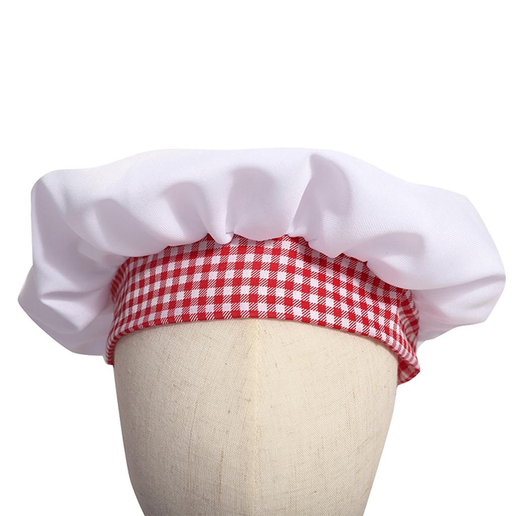 Dětský kuchařský kostým Bílá Červená kuchařská čepice Horní díl Zástěra Šátek Sada Uniforma Hra Dům Představení Cosplay