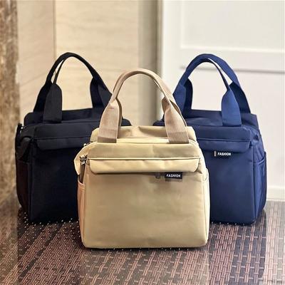 Portable Oxford Fabric Lunch Bag Waterproof Insulated Food Tote Reusable Lunch Box Handbag for Women Men Work School Picnic