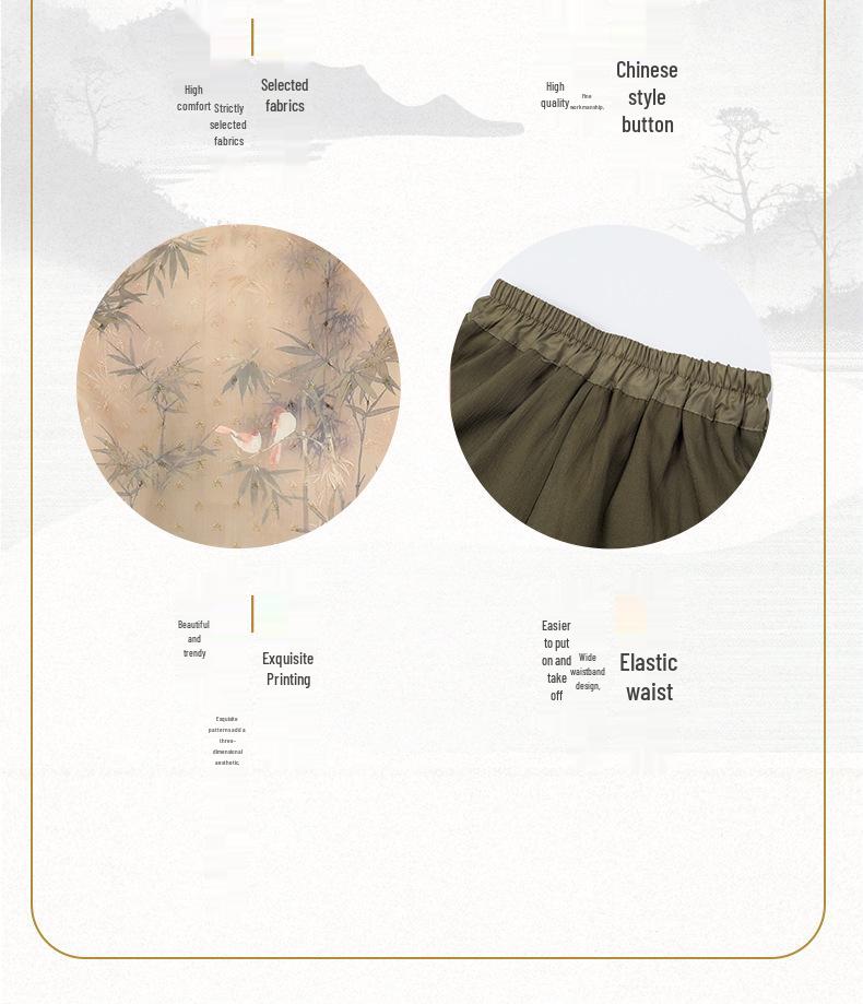 Kids' Traditional Bamboo Leaf Tang Suit Set - Long Sleeve Hanfu for Spring & Autumn 2025