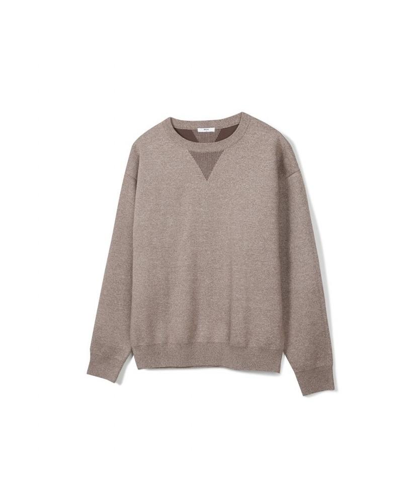 NOTIG Double-Weave Round Knit Brown_Oka3Swrl101W1