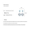 Silver Needle Rhinestone Resin Heart Earrings - Elegant & Versatile Light Luxury for Women