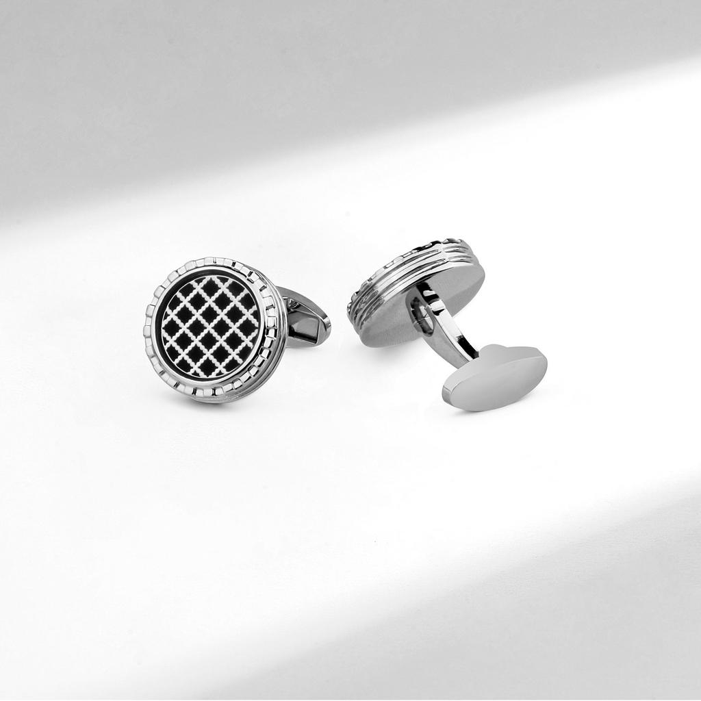 2Pcs/set Luxury Fashion Men's cufflink set - French cuffline with Zircon cufflinks