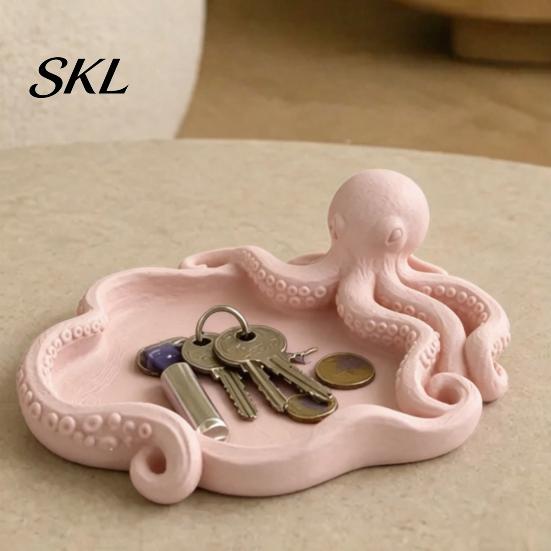 Octopus Tentacle Tray Storage Tray, 3D Printing Molding, with Jewelry And Key Holder Groove Integrated for Keys Stationery Organizer Printed