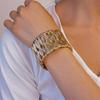 Punk Metal Bracelets For Women Men Geometric Cuff Bangles Personality Exaggerated Hand Jewelry