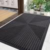 Olanly Low Profile Door Mats Outside Natural Rubber Doormats Non-slip Heavy Duty Rugs Easy To Clean Home Carpets For Entrance